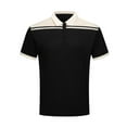 thumbnail image 4 of Mens Polo Shirts Summer Sports Casual Short Sleeve Color Block Button Collared Business Shirts for Men, 4 of 6