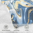 thumbnail image 5 of joogoo 2 PCs Hand Towels Sets Marble Blue Gold White Abstract Cotton Face Towel Bathroom Decorative, 5 of 7