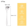 thumbnail image 2 of Uxcell 4Pack 5" Stainless Steel Heart Spoons Coffee Spoon Small Teaspoon, Silver, 2 of 7