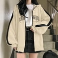 thumbnail image 2 of Xudanell Coats for Women Zip Hoodie Fall Clothes for Women Ladies Warm Sweatshirt Teen Jacket, 2 of 4