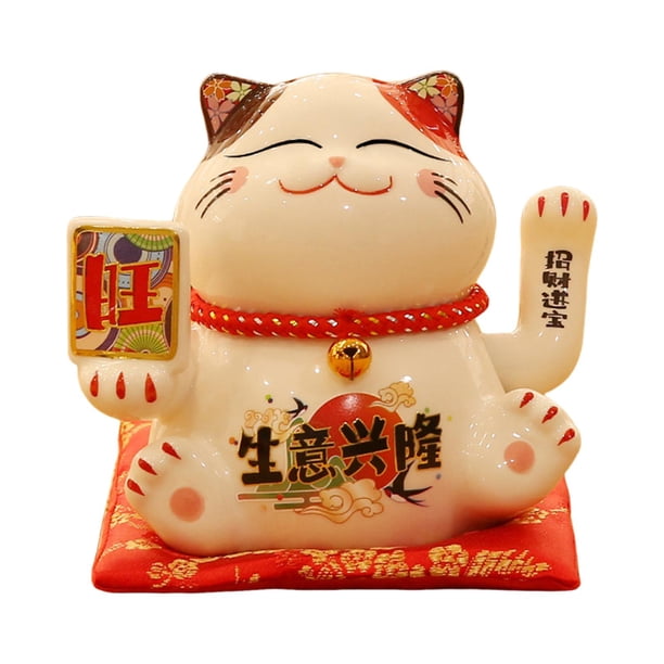 Adornos de gato, escultura, figura de animal, estatua de cerámica artesanal para interior y exterior. Estilo A