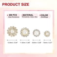 thumbnail image 2 of Uxcell Sew on Rhinestones Crystal, 3 Layers Sewing Flower Claw Rhinestones Glass Gems Metal Base Gold/Beige, 2 of 7