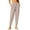 Khaki, variant on BLVB Women's Cropped Lounge Pants Lightweight Elastic Waist Tapered Pant with Pockets Summer Casual Loose Trousers