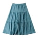 thumbnail image 4 of Falda plisada de color liso con cintura elástica para mujer - Falda midi informal de poliéster con corte en A, S-XXL, 4 of 4