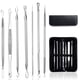 thumbnail image 1 of Kit de herramientas para eliminar espinillas y puntos negros de acero inoxidable, 7 en 1, de calidad profesional y seguro para la piel, 1 of 8