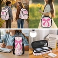 thumbnail image 3 of Aplkyhs Kids Backpack Set of 4 Pink Leopard Bow Print with Lunch Box Pencil Case and Water Bottle Carrier Includes Schoolbag with Front Pocket Elementary School Boys and Girls, 3 of 7