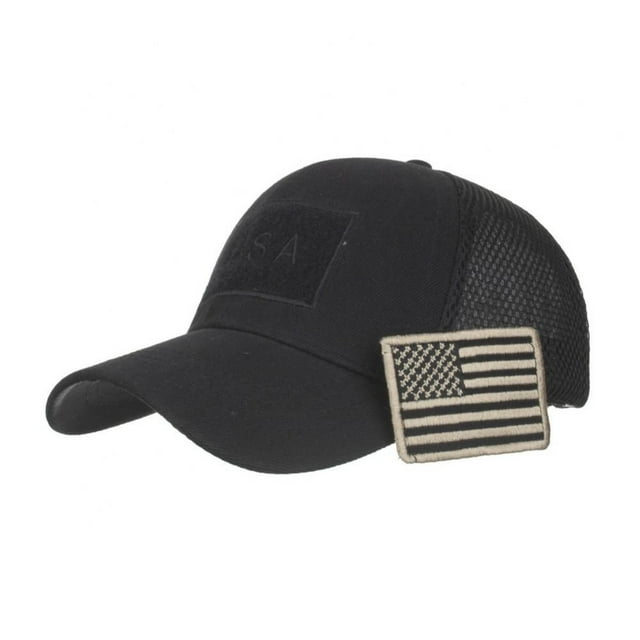 TINKER American Flag Camouflage Patch Embroidered Baseball Cap Men Net Cap Retro Sunshade Cap