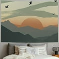 thumbnail image 2 of PRATYUS Sage Green Mountain Tapestry for Bedroom, Boho Abstract Sun Landscape Wall Hanging, Mid Century Sunset Tapestry Minimalist Aesthetic Decor for Living Room College Dorm Painting, 2 of 6