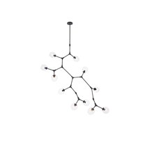 Elegant Lighting Cavoli 11 Lights Iron and Glass Chandelier in Black