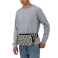 thumbnail image 5 of Lafuoo Sparkling Snowflakes Pattern Square Double Layer Waist Bag, Adjustable Buckle Bag Accessories for Men and Women-One Size, 5 of 7
