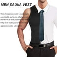 thumbnail image 3 of Men Waist Trainer Compression Vest Hot Neoprene Sauna Suit Corset Body Shaper Zipper Tank Top Abs Abdomen Workout Shirt, 3 of 7