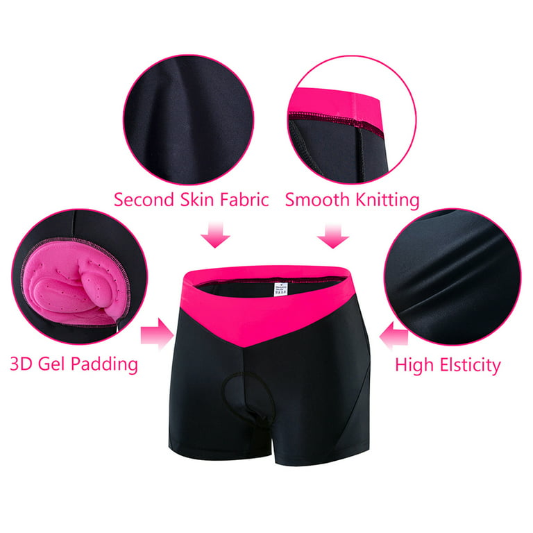 Sponeed Women Cycling Pants Gel 4D Padded Bicycle Shorts Underwear Black L