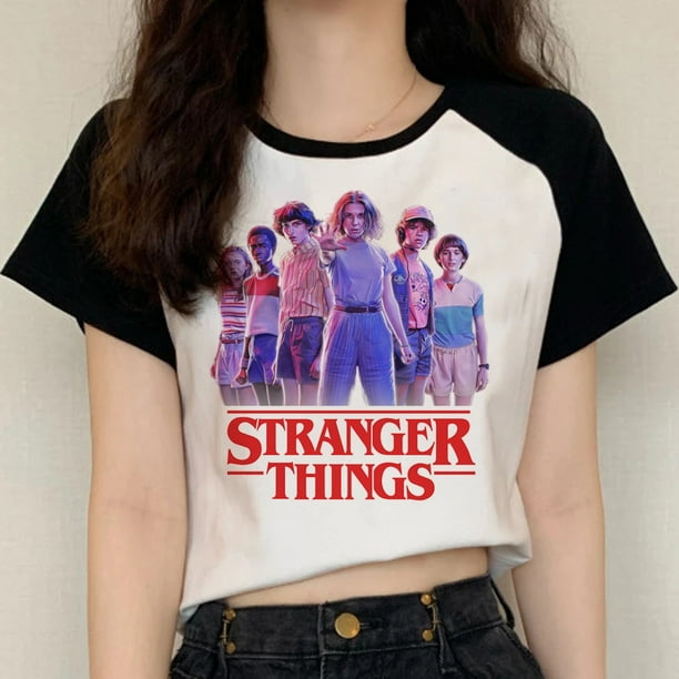 Stranger Things 4 Al Reves Hellfire Club Mujeres Estetica Pareja Ropa Verano top Grafica Camisetaspangjing Bodega Aurrera en linea