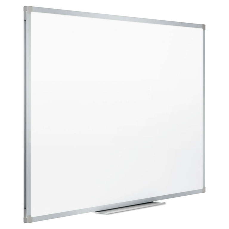 Dry Erase Board, 36 x 24, Melamine White Surface, Silver Aluminum Frame Dry Erase Board, 36 x 24, Melamine White Surface, Silver Aluminum Frame