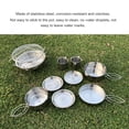 thumbnail image 3 of Tignapoo Ensemble de Cuisine Extérieure en Acier Inoxydable 8 Pcs pour 5-6 Personnes - Équipement de Cuisson Compact et Multifonctionnel avec Sac de Transport Facile, 3 of 6