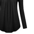 thumbnail image 6 of Ichuanyi Womens Tops, Fall and Winter Women Casual Solid Color Long Sleeve Crewneck Basic Comfy Tunic Blouse Tees on Cleanrance, 6 of 7
