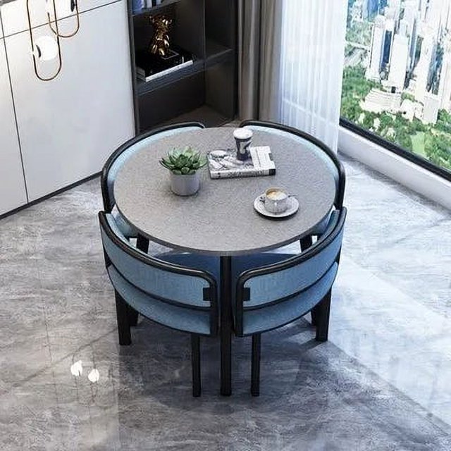 Office Modern Dining Chairs Designer Conference Metal Legs Floor Dining Table Set 4 Chairs Lounge Unique Muebles Decoration My Lux Decor Round