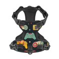 thumbnail image 4 of Lsque Retro Video Game Dog Harness, No-Pull Pet Harness with 2 Leash Clips, Adjustable Soft Padded Dog Vest with Easy Control Handle for Large Dogs-, 4 of 9