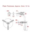 thumbnail image 4 of Quick Toggle Clamp 304 Stainless Steel Push Pull Type Handle Fixture 136KG GH-36204SS, 4 of 4