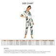 thumbnail image 5 of Women Two Piece Pajamas Silky Short Sleeve Top Pant Set V Neck Button Down Fashion Summer Sleepwear Loungewear Type 1 M, 5 of 5