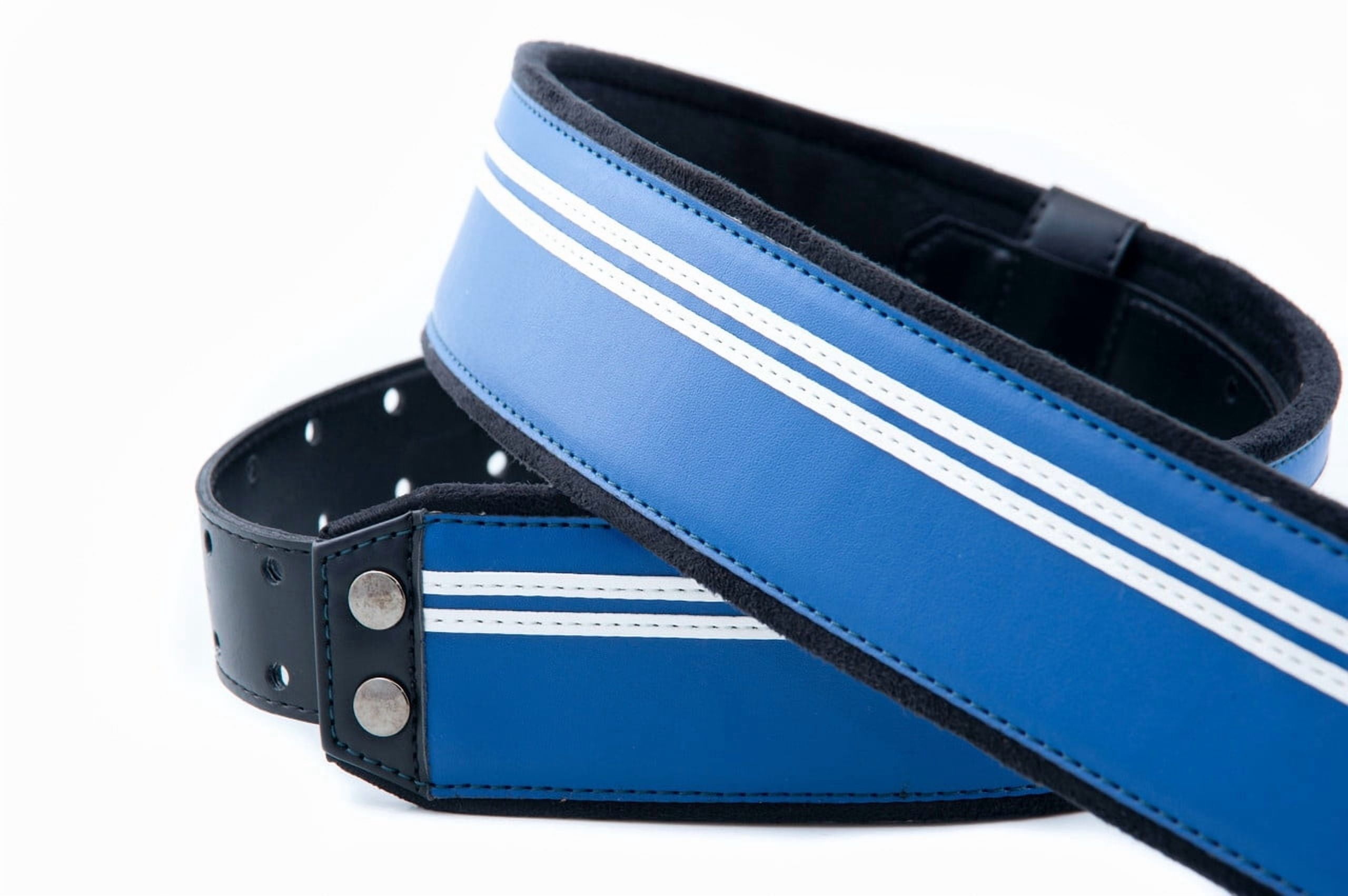 RightOn! Straps Mojo Collection Race-60 Guitar & Bass Strap made with Vegan Leather – Stylish and Comfortable - Blue