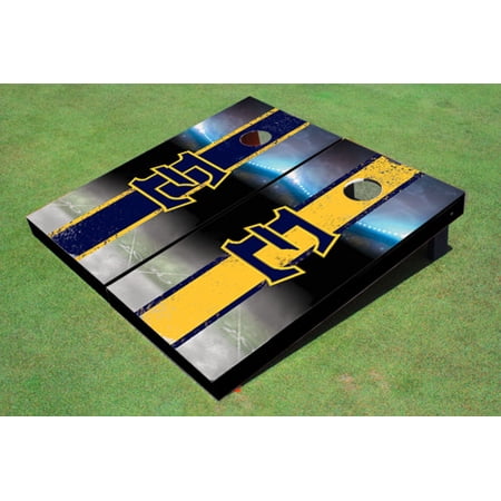 East Tennessee State University E Field Long Stripe Alternating Themed Cornhole Boards