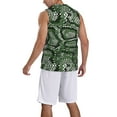 thumbnail image 5 of Easygdp Green Snakeskin Men's Mesh Basketball Jersey Quick Drying Sleeveless Shirts Fitted Muscle Tank Tops Sport Round Neck T-Shirt - X-Large, 5 of 9