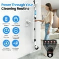 thumbnail image 5 of Amiluo Electric Spin Scrubber, 600 RPM Cordless Bathroom Cleaning Brush, 3 Speeds Power Scrubber with Adjustable Handle & 8 Replaceable Heads, Shower brush for Tub Tile Floor, A2/White, 5 of 9