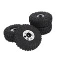 thumbnail image 4 of Rubber RC Crawler Tire Set, Metal Hex Hub Wheel Rims, Improved Traction Shock Absorption for 1.9 Inch RC Tire, 4 of 7