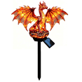 thumbnail image 7 of Halloween Glowing Dragon on Pumpkin Solar Stake Light, Resin LED Garden Landscape Light for Front Yard Walkway Ornament, 7 of 7