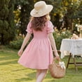 thumbnail image 3 of Girls' Dresses Elegant Ruffle Sleeve Kids Dress for Girls Teenagers Summer Dresses, 3 of 4