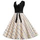 thumbnail image 1 of Mujeres Vintage con cuello en V Polka Dot Swing Skater Dress Cocktail Party 1950s 60s Rockabilly Pinup Hepburn Vestidos LingWen 8390605191862, 1 of 1