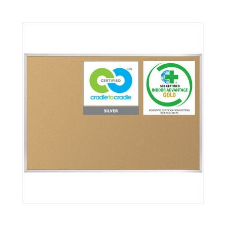Best-Rite VT Logic Cork Board with Aluminum Trim