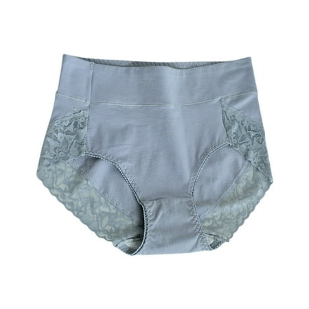 Icvfdpl Womens Underwear Elongated Plus Size Belly Cinching High Waisted Leisure Relaxed Fit Panties For Women Gray L