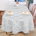 thumbnail image 4 of Grey Oval Tablecloth 60x102in for Oval Table Waterproof Table Cloths for Dining Room Indoor Outdoor Table Cloth, 4 of 6