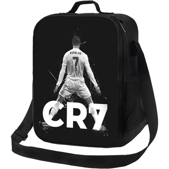 Soccer Player #7 Lunch Bag Cristiano Ronaldo Cooler Bag For School/Work/Party/Travel/Picnic Football Fans Lunch Box-Style 1