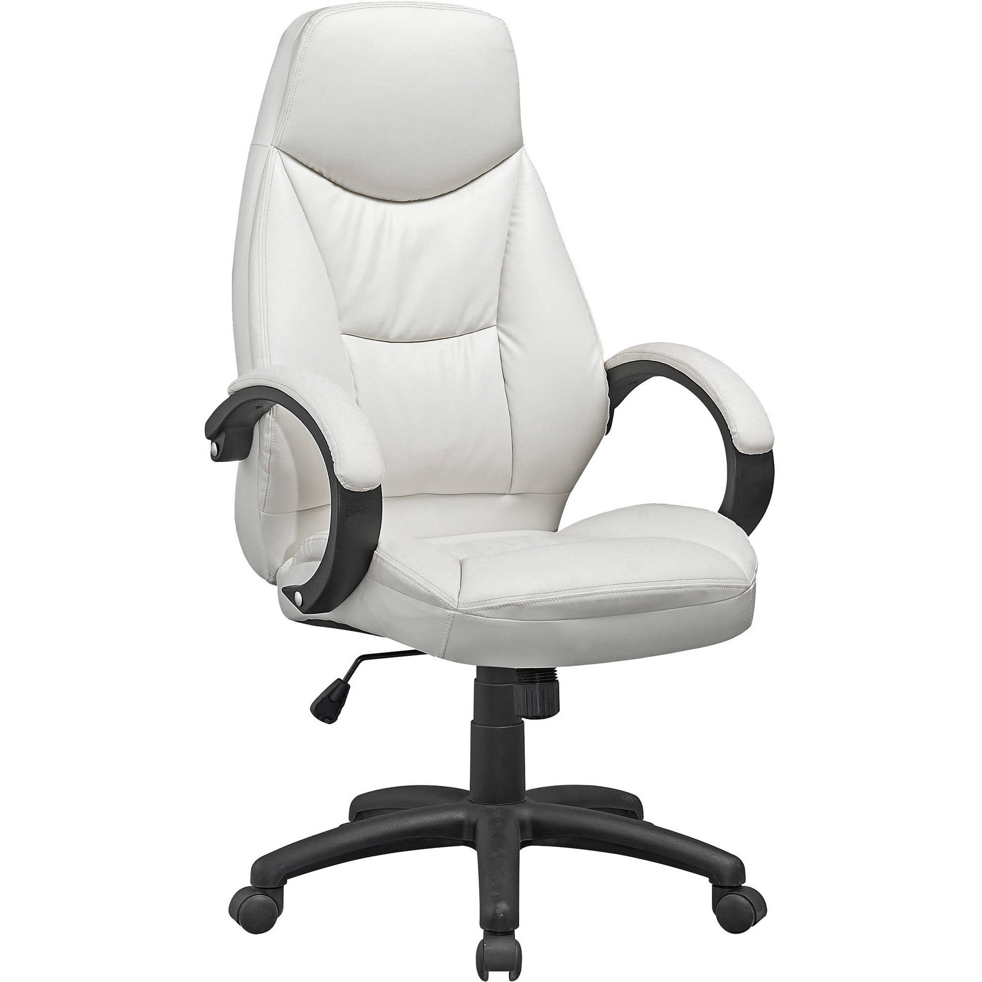 Workspace Executive Office Chair in White Leatherette - Walmart.com