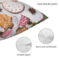 thumbnail image 3 of Yiaed Christmas Gingerbread Cookies Print Pillow Covers Super Soft Decorative Square Throw Pillow Covers Case Cushion Covers for Sofa Couch Bedroom Car Decor（No pillow core）-18"x18", 3 of 7