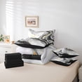 thumbnail image 6 of meiyoeat Modern Marble Art 7pcs Queen Bedding For Women Men,Abstract Swirl Design Bedding Comforter Set Queen For Adults,Black Reversible, 6 of 7