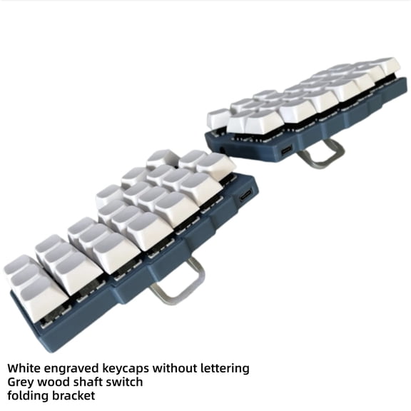 CORNE V4 Split Ergonomic Keyboard Kit with Portable Folding Stand, Hot-Swappable RGB, QMK/VIA Programmable