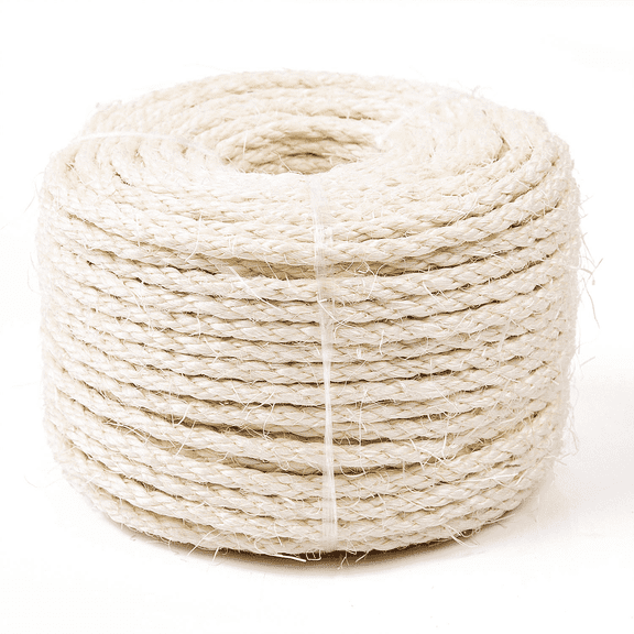 Vensio-Premium Natural Sisal Rope for Cat Scratching Post Repair, DIY Hemp Twine--length:3m