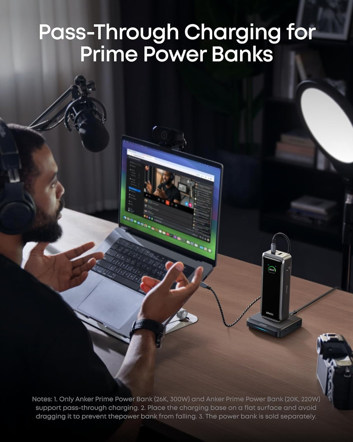 Anker Charging Base, 150W Max Charging for 4 Devices, Works with Prime Power Banks with Pogo Pin, compatible for MacBook Pro/Air, Dell, iPhone 17/16 Series, and More (Power Bank Not Included)