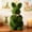 Green_01, variant on RBCKVXZ Green Flocked Bunny: 1pc Flocked Easter Bunny Figurine Rabbit Imitated Rabbit Crafts Easter Decorations, Fuzzy Moss Decor Green Grass Bunnies