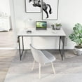 thumbnail image 2 of CubiCubi Computer Desk with Particle Board, Black Metal Frame, White Finish,63", 2 of 7