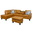 thumbnail image 2 of Ainehome Furniture Faux Leather Sectional Sofa, L-Shaped Living Room Couch Set (Ginger), 2 of 6