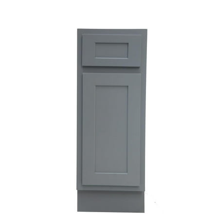 Vanity Art VA4012-1G Vanity Cabinet with Knockdown Gray - 12 x 21 x 32.5 in.