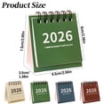 thumbnail image 3 of Mini Desk Calendar 2026,Small Standing Flip Desk Calendar Organizer Thick Paper Twin-Wire Binding for Office Or Home,Calendar Monthly Planner Accessories Monthly Standing Calendar(1Pc), 3 of 9