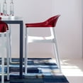 thumbnail image 6 of Luxury Commercial Living 32" White and Red Transparent Stackable Outdoor Patio Dining Arm Chair, 6 of 8