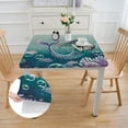 thumbnail image 2 of HAOXIT Tablecloth, Sea Theme Party Table Covers Printed Square Waterproof Washable Table Cloth Supplies for Kids Girls Birthday Baby Shower Party Decoration 40*40, 2 of 7