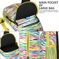 thumbnail image 2 of Zebra Pattern Sling Backpack with Abstract Zebra Stripes Print, Rainbow and Multicolor Zebra Design Crossbody Daypack, Colorful Zebra Aesthetic Lightweight Strap, 2 of 4